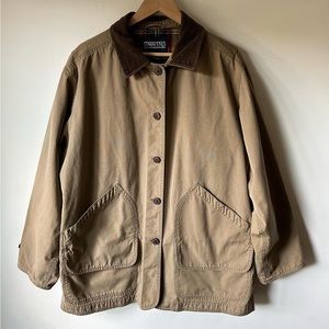 Lands End Jacket chore jacket barn coat with corduroy cuff and collar